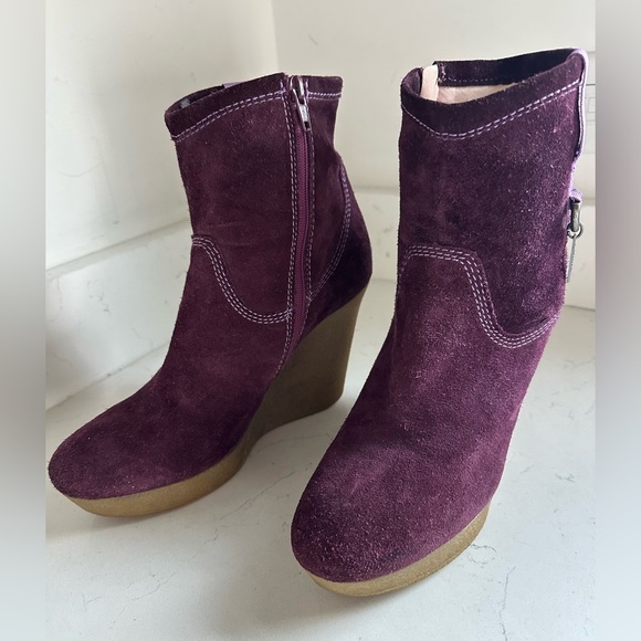 Diesel Shoes - DIESEL Ankle Suede Wedge‎ Booties Size 9